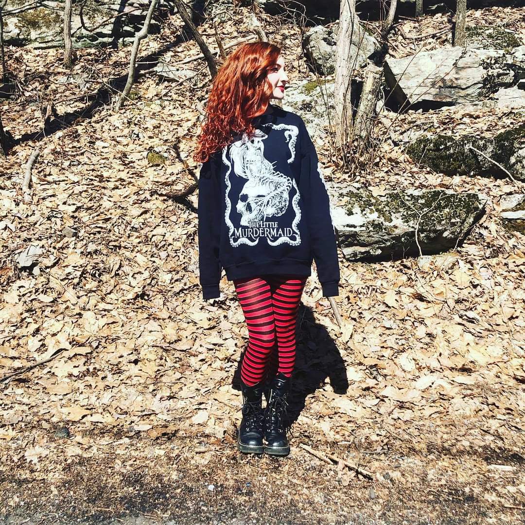 Why be rare as a unicorn.... when you can be rare as a goth in the woods! 🖤🦄😜

Featuring our metal AF—Little Murdermaid Sweater! 🤟🏼🧜🏻‍♀️

#vampirefreaks #thelittlemermaid #altgirl #darkdisney #disneygoth #gothgirl #gothicgirl #gothicgirls #gothgirls #alternativefashion #metalaf