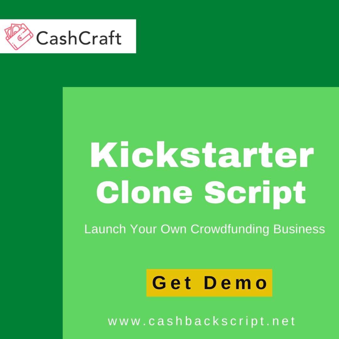 cashcraft_offl's tweet photo. Here is an effortless way to start your own business!
Establish your own #crowdfunding business as like #Kickstarter.
Buy #KickstarterCloneScript from #Cashcraft now!!
Live Demo Available for free!!
Click here ->https://t.co/GXU9o4ru5M https://t.co/DjtsgDK5Ms