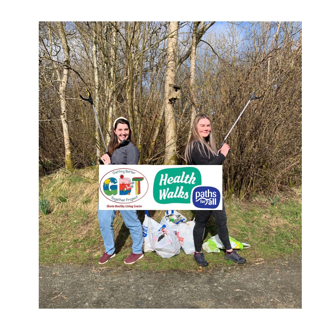 GbtActive's tweet photo. Great bit of Sunday community service, our #humansofthewalk Sarah and Jill armed with litter pickers! It’s a pleasure to walk with such a friendly group who are becoming more engaged with our local green space 🌳💚 @pathsforall @getoutdoorslanarkshire @VallanceJune @shottsGBT https://t.co/sOuSVKaXNX