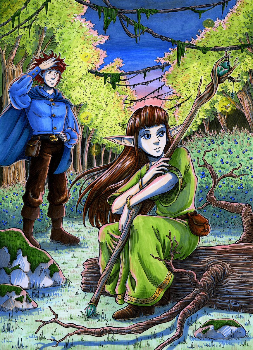 MichaelSilverl1's tweet photo. ✨ Dawning Forest ✨
Final artwork with my OCs Lenny and Kelly~
#misioc #ocart #originalcharacter #originalart #fantasy #under1kgang https://t.co/TY0MQcUhTu
