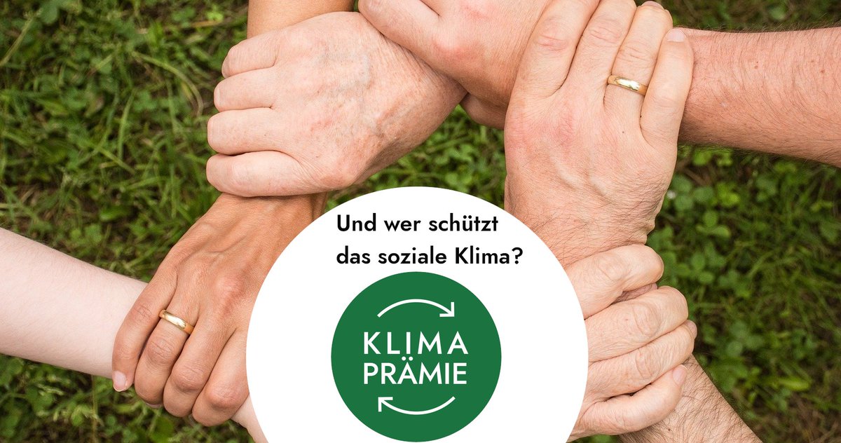 klimapraemie's tweet photo. Eine hohe #CO2Steuer ist sinnvoll, um unsere Emissionen zu senken. Mit der #Klimaprämie als sozial gerechtem Ausgleich können wir den gesellschaftlichen Zusammenhalt bewahren. Unterschreibe daher jetzt unsere Bundestagspetition:
https://t.co/Y2JFIXIlKo https://t.co/mUJ7Qvd6Nv