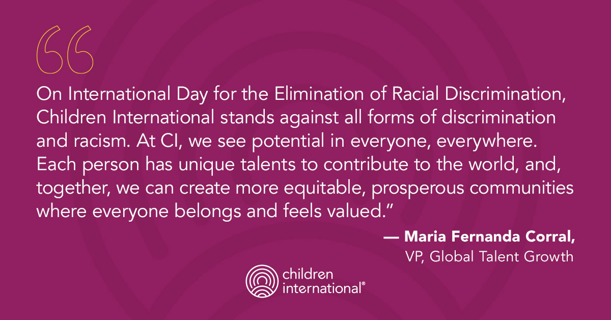 children's tweet photo. As communities continue to experience racial discrimination, we'll continue to embrace &amp; uplift everyone of all races &amp; backgrounds. Retweet to support our mission to value all human beings so they can unleash their full potential.  @UN #enddiscrimination https://t.co/FDO9vfOmCs