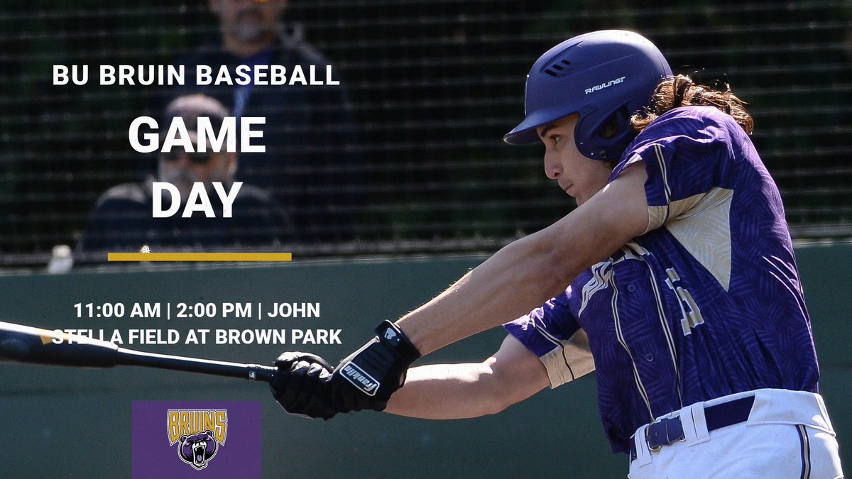 BUBruins's tweet photo. ⚾GAMEDAY ⚾️

@BUBruinBaseball 

🆚

@PCSaintsBSB - ⏰11:00 AM 
@WaldorfBaseball - ⏰2:00 PM

🏟 John Stella Field at Brown Park
📊 https://t.co/x3IurubG7N
📺 https://t.co/3PLcW8QkMb

#NAIABaseball #NSAABaseball #BUBruins @NAIABall https://t.co/6fCV3SNExa