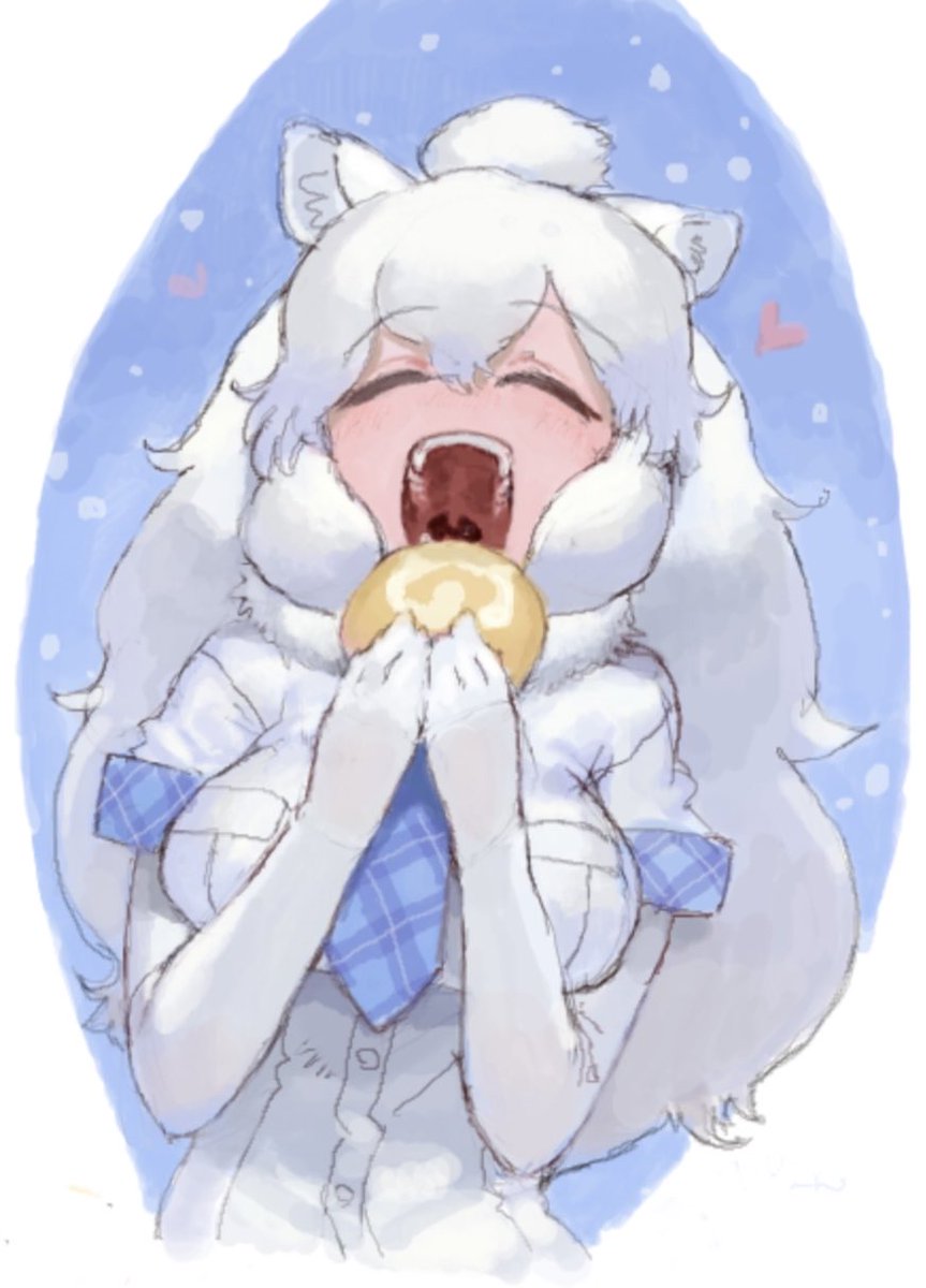 ホワイトライオンちゃん あばのイラスト