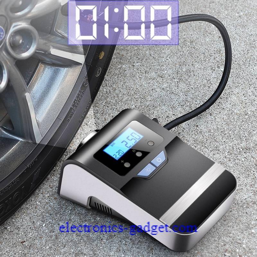 #ElectronicsGad1 Portable Car Air Compressor Digital Tire Tyre Inflator Pump 12V with Bright Flashing Light, Pressure Gauge 150Psi electronics-gadget.com/portable-car-a…