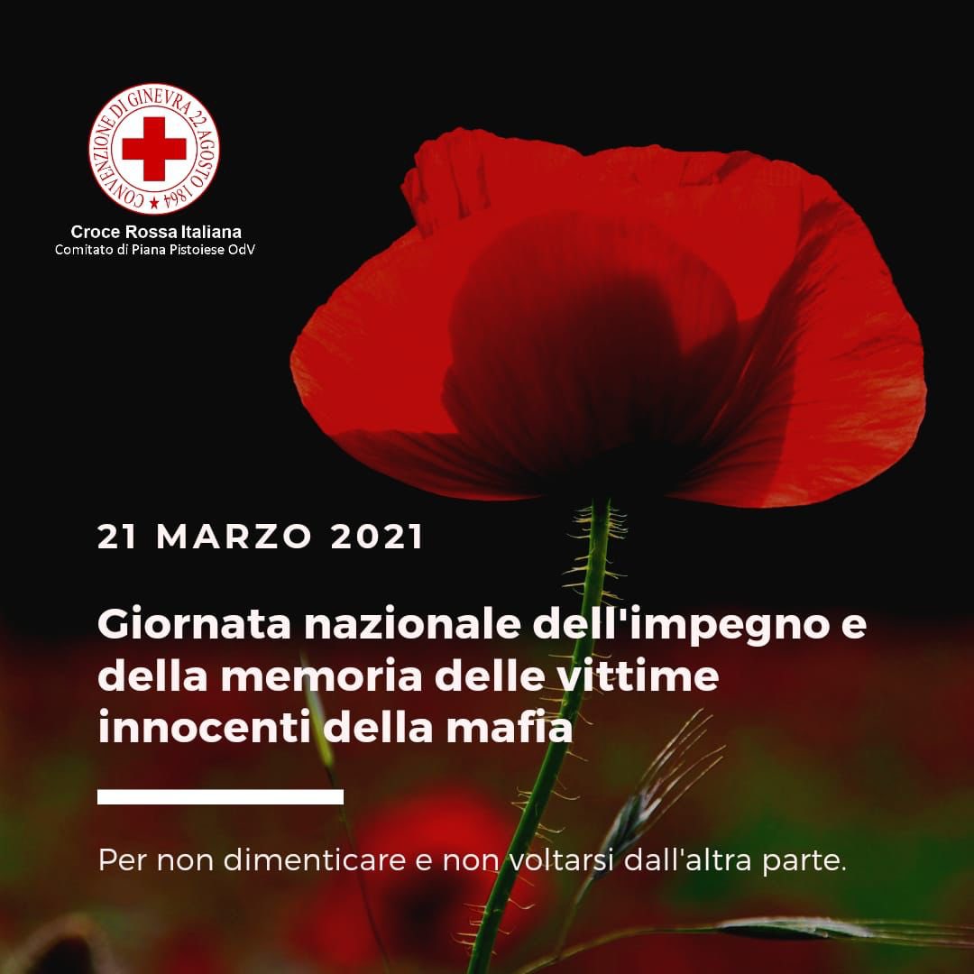 “Se la gioventù le negherà il consenso, anche l’onnipotente e misteriosa mafia svanirà come un incubo”. (Paolo Borsellino) 
#GiovaniCRI #CroceRossa #GiovaniCRIPianaPistoiese #CriPianaPistoiese #GiovaniCRIToscana  
#CriToscana #UnItaliaCheAiuta