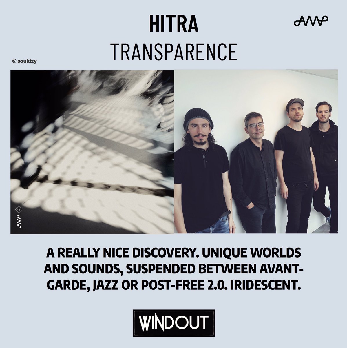 hitramusic's tweet photo. “A really nice discovery. Unique worlds and sounds, suspended between avant-garde, jazz or post-free 2.0. Iridescent.”
.
Very nice review from Italy #Windout 🇮🇹 full review here:
📌 https://t.co/8OIygIkWsb
.
Vinyls ready for shipping from April 9th!
📌 https://t.co/sRyKFh0O3v https://t.co/xCmB6HQ7y9