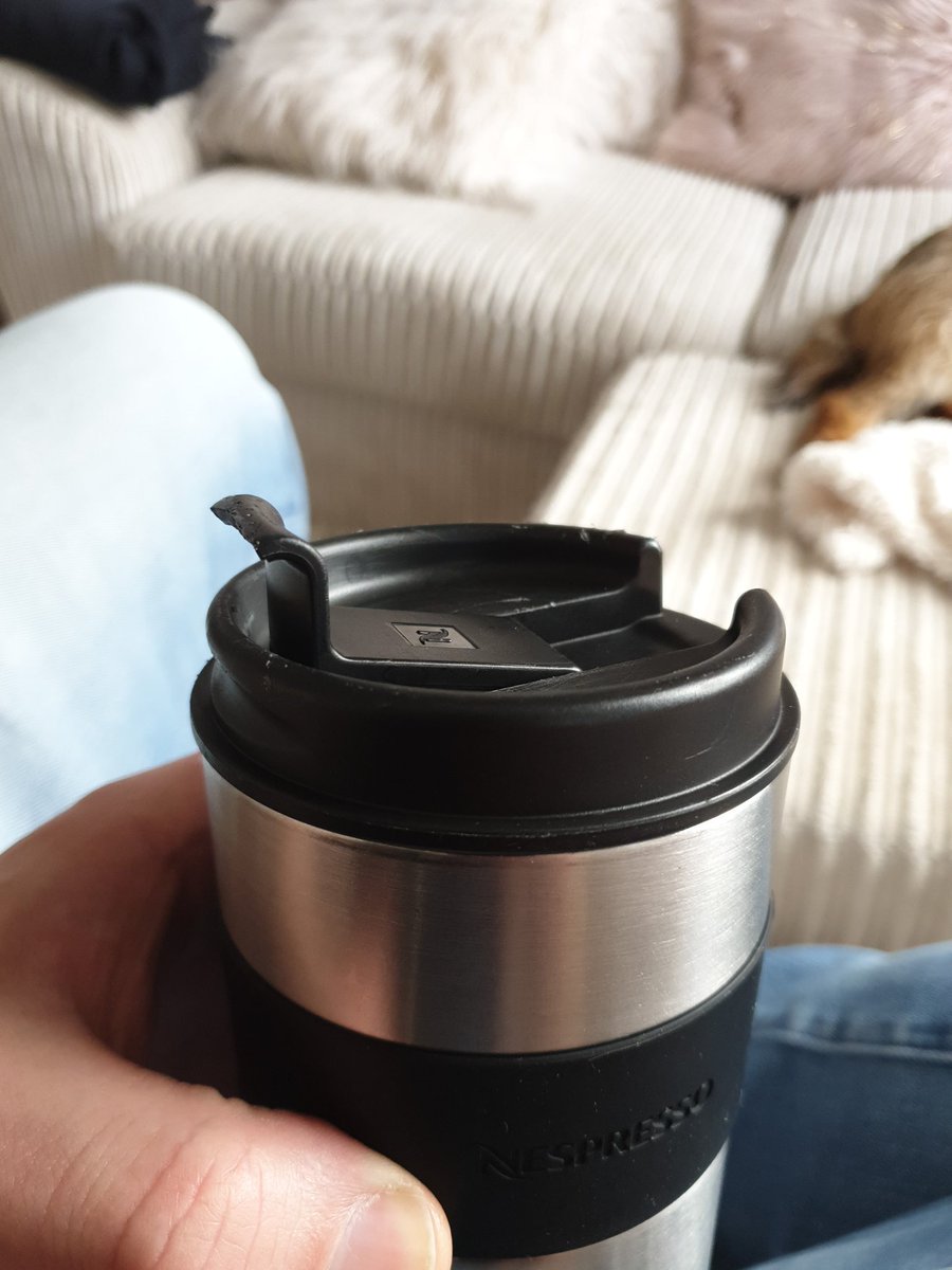 marcglawson's tweet photo. @NespressoUK afternoon guys.... help!!! My travel mug has broken, the lid that clips the drinking bit closed has snapped, how do I get a replacement?! ☹ https://t.co/OAaqqYKPlv