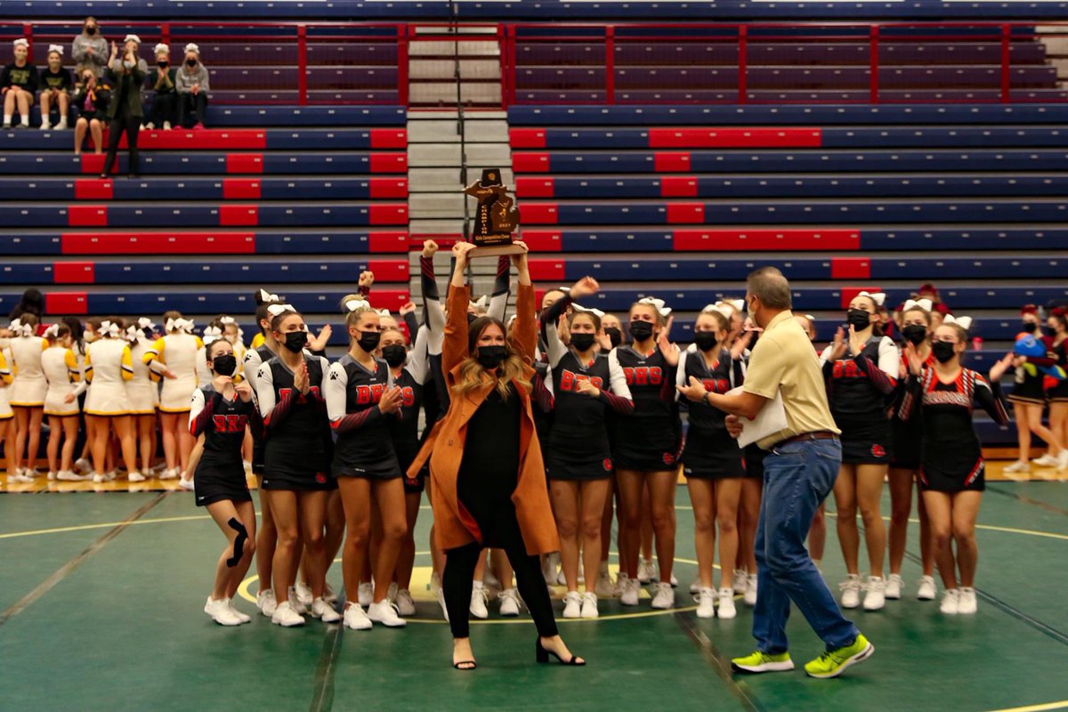 debditto14's tweet photo. #BrightonCompetitiveCheer wins Districts  for the 6th time in a row! @BillKhan https://t.co/HjmHJySUD6