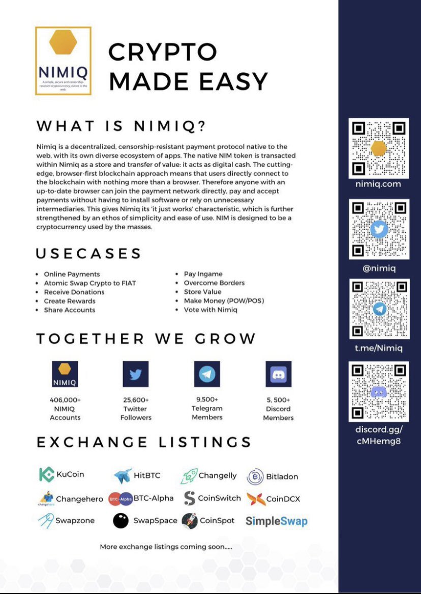 CryptoHunterGER's tweet photo. @X__Anderson Okey all have voted for XRP no problem!

But have you heard of @Nimiq ? 
No ? 

Nimiq is a browser-based blockchain designed for simplicity. Nimiq's goal is to bring the benefits of blockchain technology to the mainstream.

Step into the world of Nimiq and you will thank yourself https://t.co/bUNypgeqeL