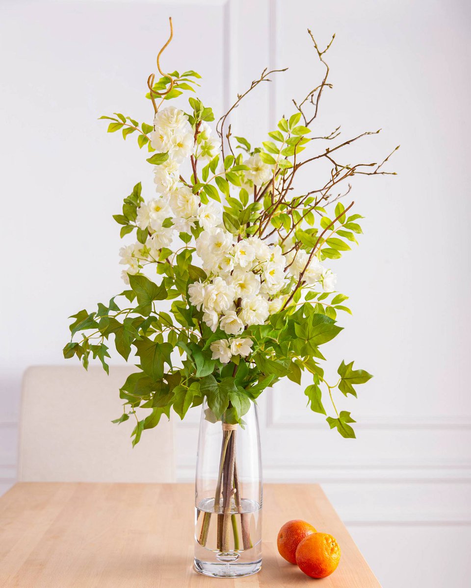 balsamhill's tweet photo. Add an elegant touch of Spring to your vanity, bedside table, or console with our Cherry Blossom Floral Arrangement. Get a chance to #win yours on Day 8 of our #12DaysOfSpringGiveaway. Enter here: https://t.co/PoBcIVtsKz https://t.co/OFQa0JrEPr