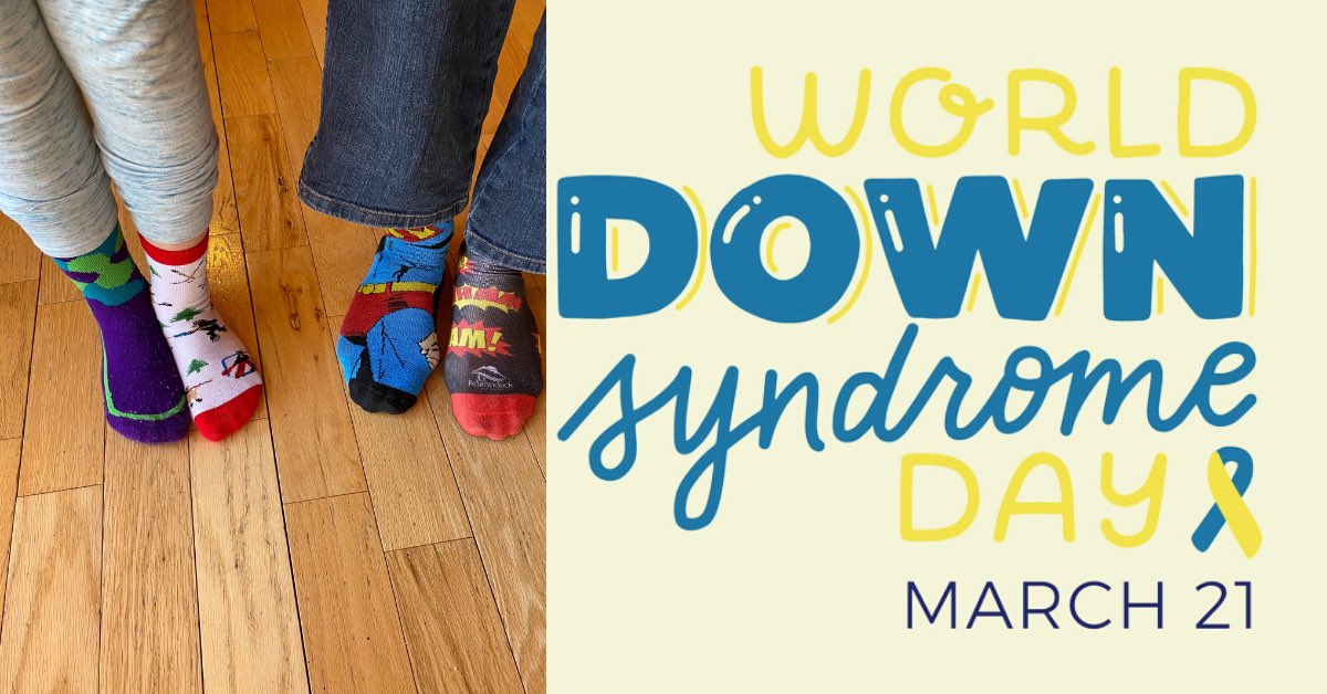 Ella &amp; I were happy to rock our socks for World Down Syndrome Day. Retweet and comment with pics rocking your socks to help raise awareness!

#Worlddownsyndromeday2021 #WorldDownSyndromeDay #RockYourSocks