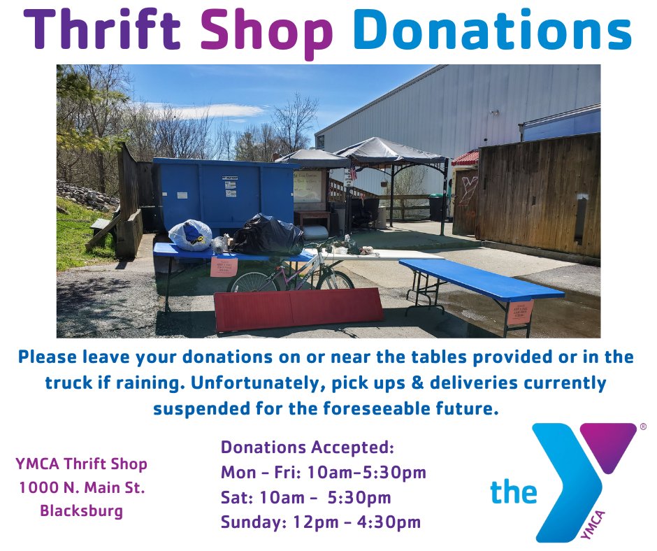 vtymca's tweet photo. Cleaning out your attic, basement, garage? Be sure to drop off at the Y Thrift Shop. We recycle what cannot be sold and all proceeds support our community programs including Meals On Main.
#TheYFeedsKids #ForaBetterUs #VTYMCA https://t.co/iBLlK6Rbzr