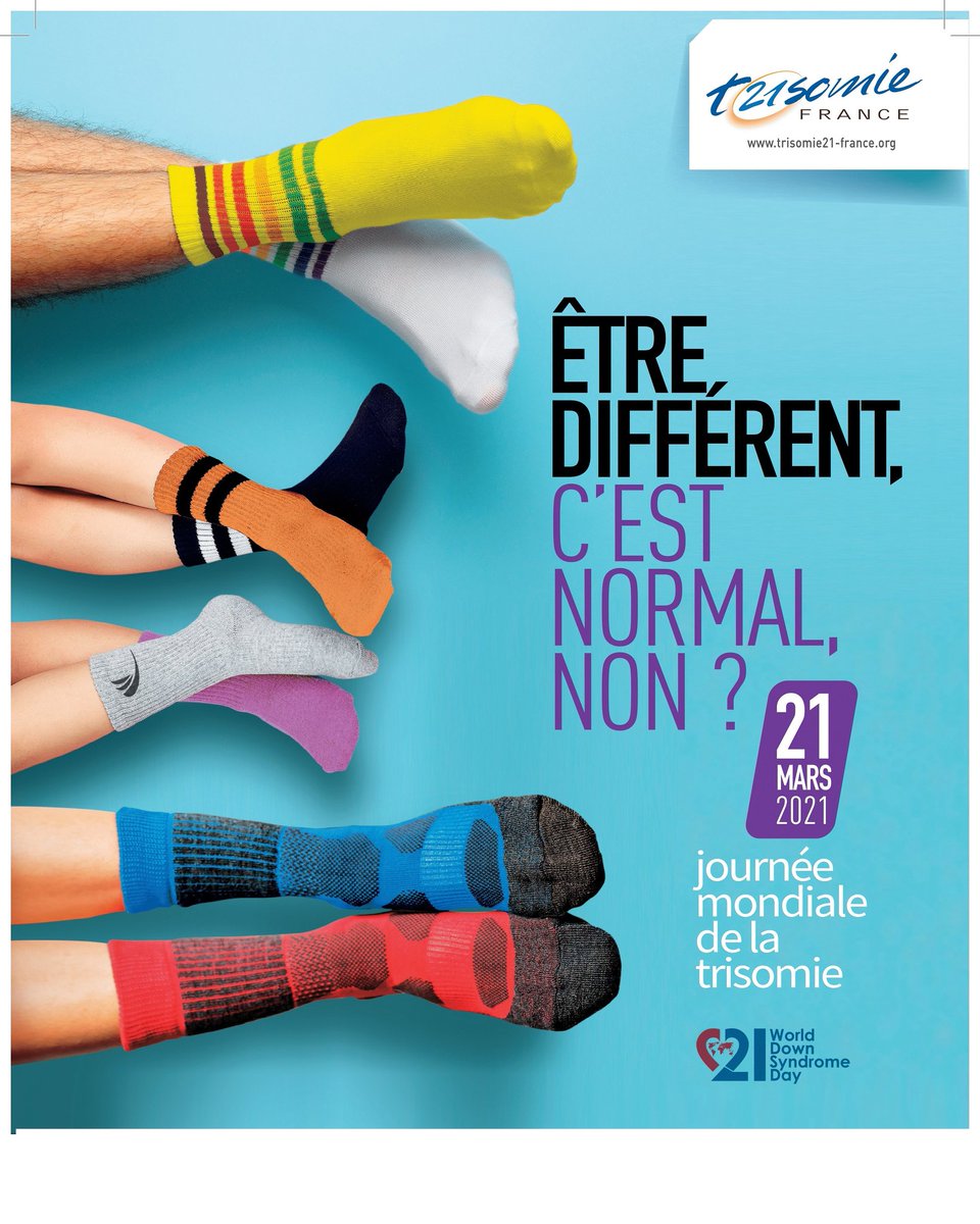 #LotsOfSocks #Trisomie21 
Journée mondiale de la trisomie.
Être différent c'est normal