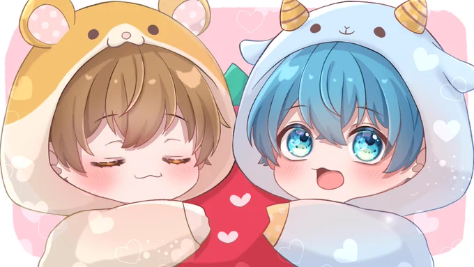 アニマルクッションかわいい?
???

#すとぷりギャラリー 
#すとぷりニューイヤーグッズ 
#ころんくん #るぅとくん 