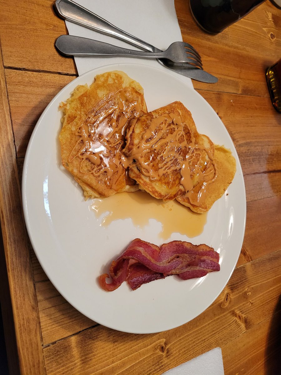 Everyone knows I am a fan of <a href="/TheRock/">Dwayne Johnson</a>, this morning I decided to make his famous coconut banana pancakes. They were awesome! I give them👍👍. #breakfastofchampions