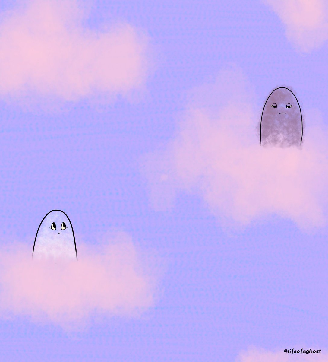 lifeofaghost1's tweet photo. What should a ghost do when he spotted a sad ghost on a cloud? #BeKind #helpinghand #NFTs #nftart #nftcollector #nftcollectors #digitalart #NFTartists #NFThypesquad #lifeofaghost #ghostart https://t.co/UmI2cDE7ml