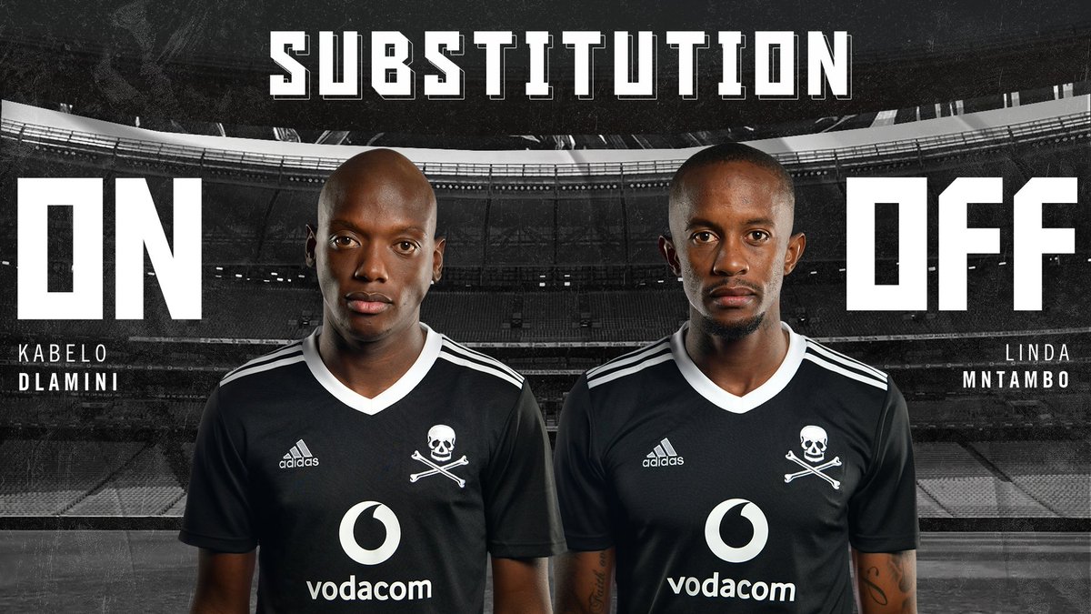 orlandopirates's tweet photo. ♻️ 46' SUBSTITUTION 
➡️ 15 Makaringe
⬅️ 5 Nyauza
➡️ 18 Dlamini
⬅️ 32 Mntambo https://t.co/wWFVIHfjMh