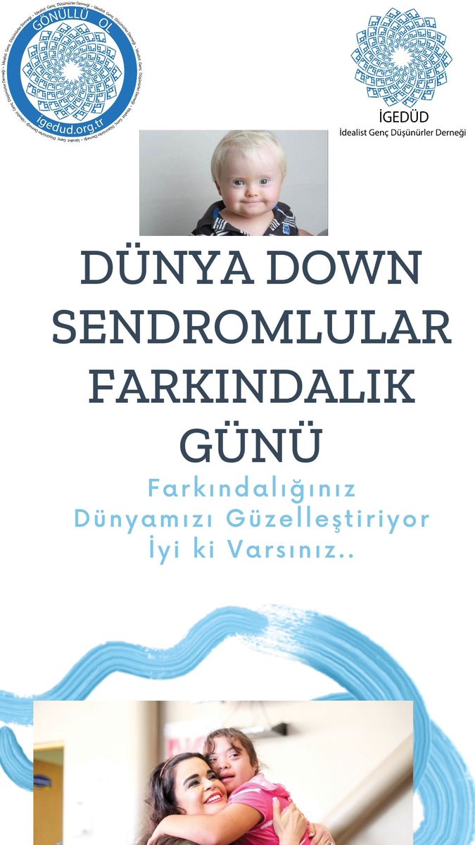 igedud_tr's tweet photo. DÜNYA DOWN SENDROMLULAR FARKINDALIK GÜNÜ
Varlığıyla dünyamızı güzelleştiren,
en mutsuz anımızda dahi kocaman gülümsemenizle içimizi ısıtan kardeşlerimize sevgiler..
İyi ki varsınız..
https://t.co/QIjaFNoXxz
#Downsedrom #21Mart #güzel #dostlara #DownSendromuFarkındalıkGuenue https://t.co/bnGL3Uw882