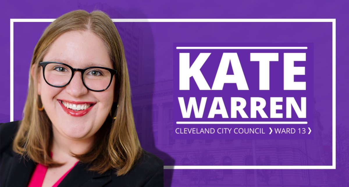 KateWarrenCLE's tweet photo. I'm thrilled to share that I am running for  Cleveland City Council in Ward 13 this year. I love my community and plan to work hard with residents to build a future that works for ALL Clevelanders. 
Mark your calendars for April 7, when I will launch my campaign! https://t.co/lAtZMln5wd