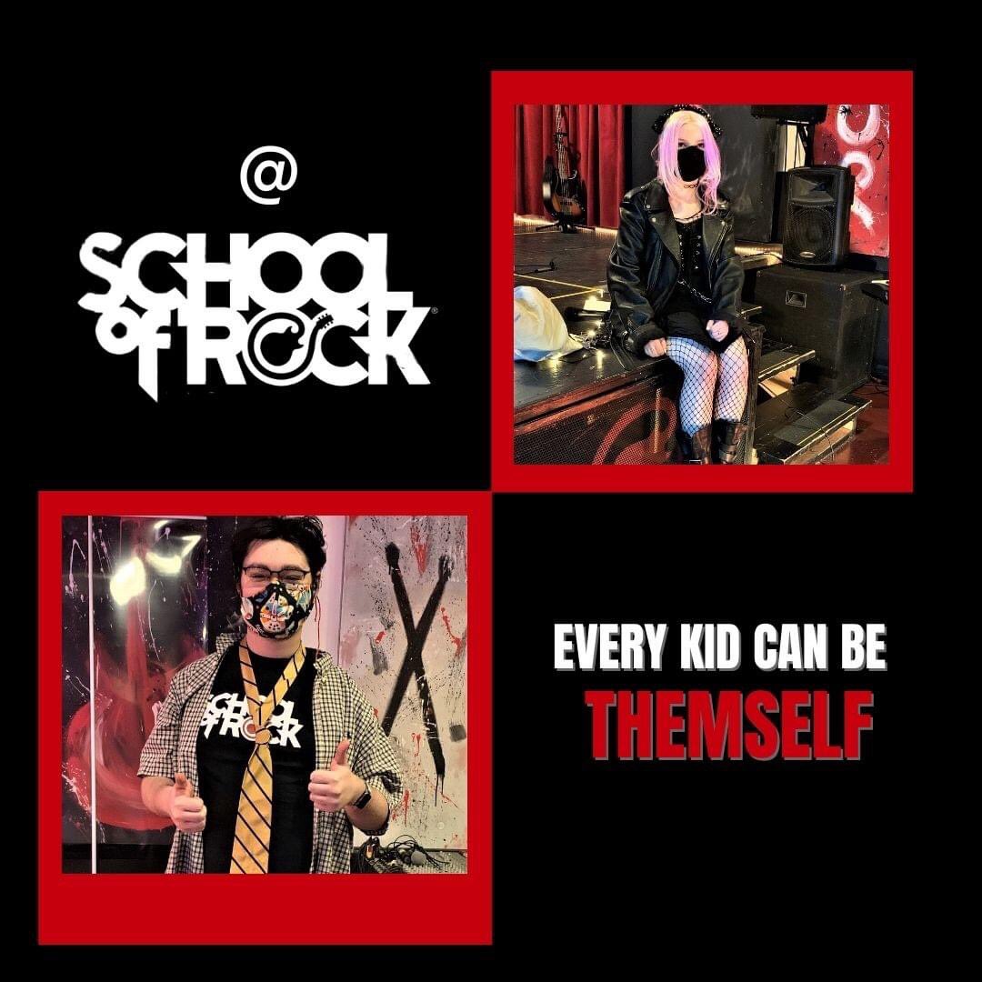 Through music every kid can be themself🎧In his regular school, Oscar never quite fit in since he always had his own sense of style that didn't look like everyone else. When he got to School of Rock, we noticed that many of the kids there were like him #throughmusic #moms #dads