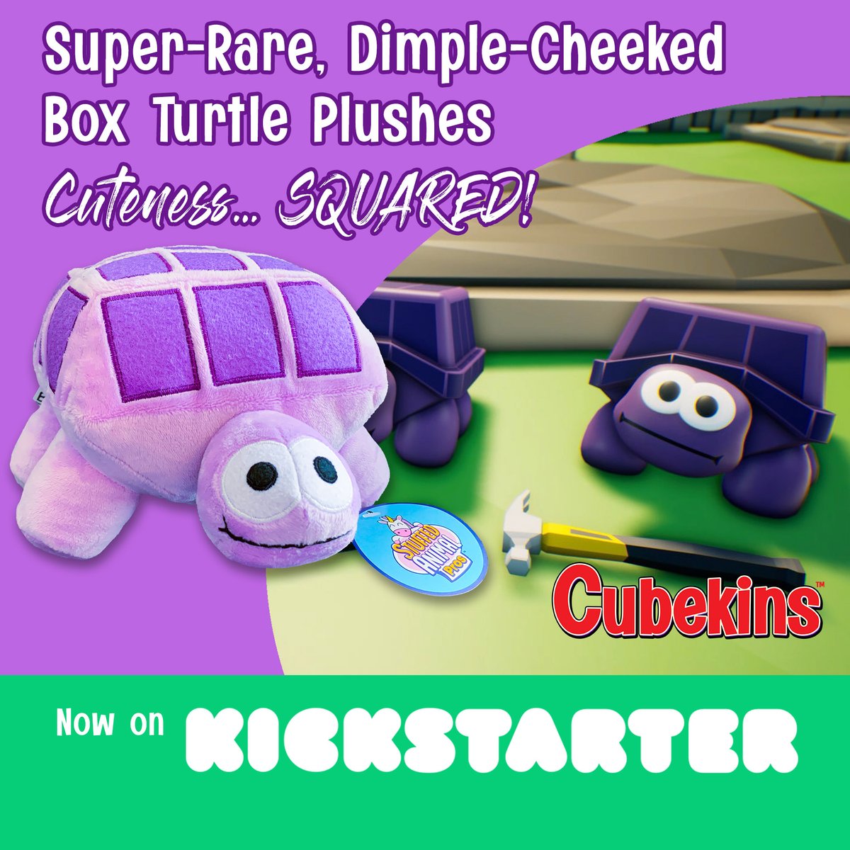 BrainyPixel's tweet photo. These Super-Rare, Dimple-Cheeked Box Turtles don't know how to work a hammer, but it's our prayer that you will help us work by backing us and sharing our KS with your friends and family! https://t.co/RZnm6djr6K
#aturtleaday #cubekinsplush #plushpet #boxturtlesarebest #cubekins https://t.co/Nv7177dHIQ