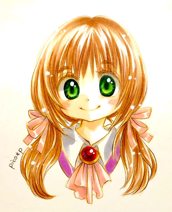 #見た人も無言で茶髪美少女貼れ
さらに共通して緑目…!
茶髪緑目好きです…?✨ 