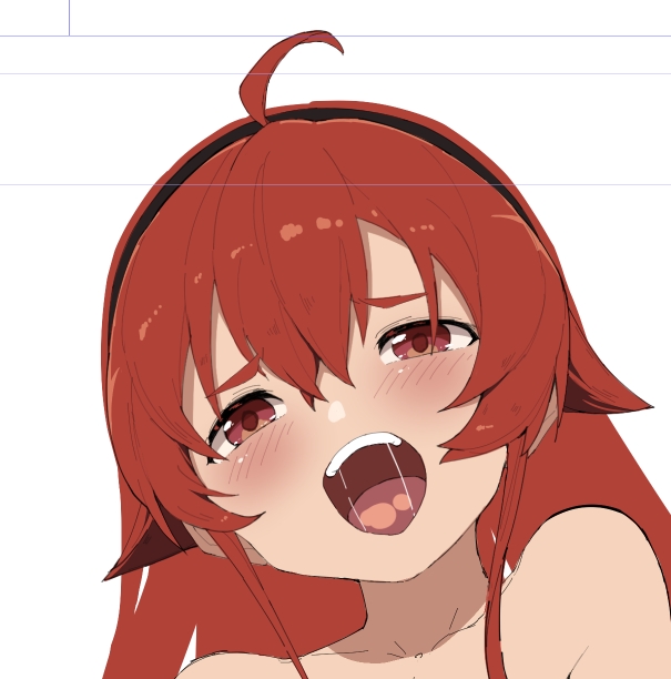 今日はここまでしか進まなかった;w;
映画とか見てたし仕方ないけど💦
今月中に1～2枚はUPしたいよね;w; 