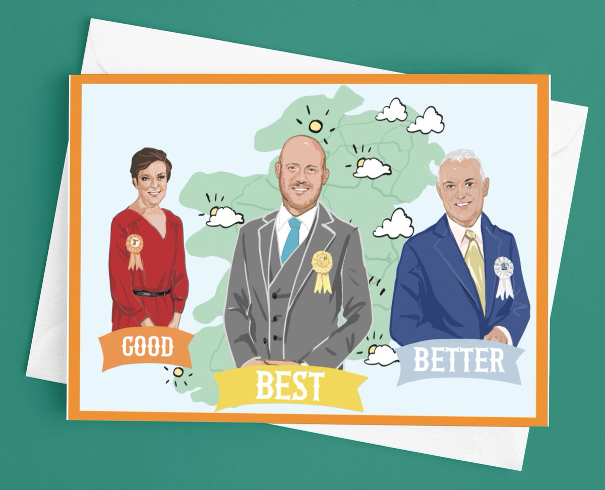 derry_nice's tweet image. NEW CARD ADDITION! 

We've decided on Northern Ireland's greatest weather man. Without further ado....

🍾☀️🌧️Congratulations @barrabest   🌧️☀️🍾

Apologies @WeatherCee  &amp;amp; Frank Mitchell. 😂😂

etsy.com/uk/listing/985…