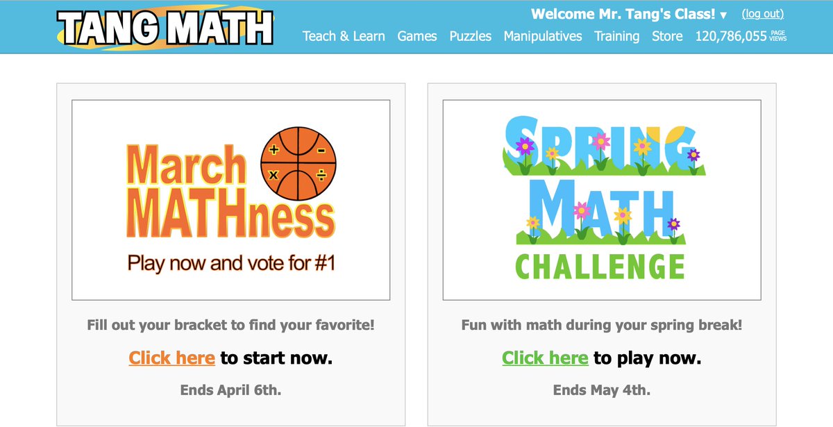 gregtangmath's tweet photo. Part of our efforts to support families &amp; kids include all of the math challenges we run during holidays &amp; vacations. TJ has 2 running right now and has created print &amp; digital game boards for both. Help us choose our top math game for 2021!
https://t.co/WQOIHsQExd https://t.co/HapAdNm46z