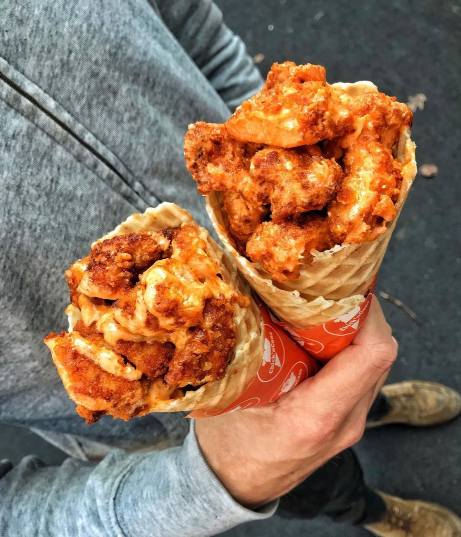 ChicknCone's tweet photo. #SundayFunday starts at Chick'nCone!🔥🐔 🤩
.
.
.
.
#chickncone #socluckingood #freethefork  #cluckyeah #zeroforksgiven #chicken #waffles #yum https://t.co/cbS1SBu2jt