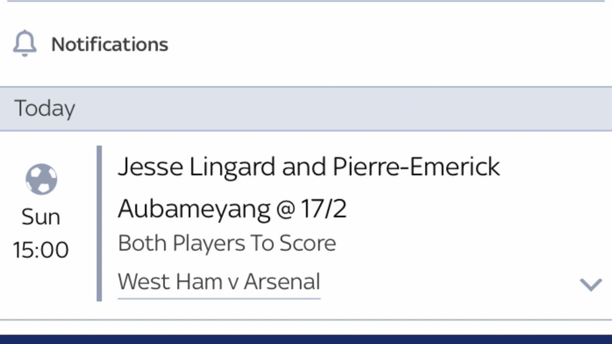 BetsScorer's tweet photo. Not sure if this post worked... 

#WHUARS scorers 🏴󠁧󠁢󠁥󠁮󠁧󠁿 

Both Players to Score 
⚽️ Aubameyang
⚽️ Lingard 
🎲 17/2 

Anytime 
⚽️ Odegaard 4/1

❤️ if you're on 👍 https://t.co/eYhuABMRyY