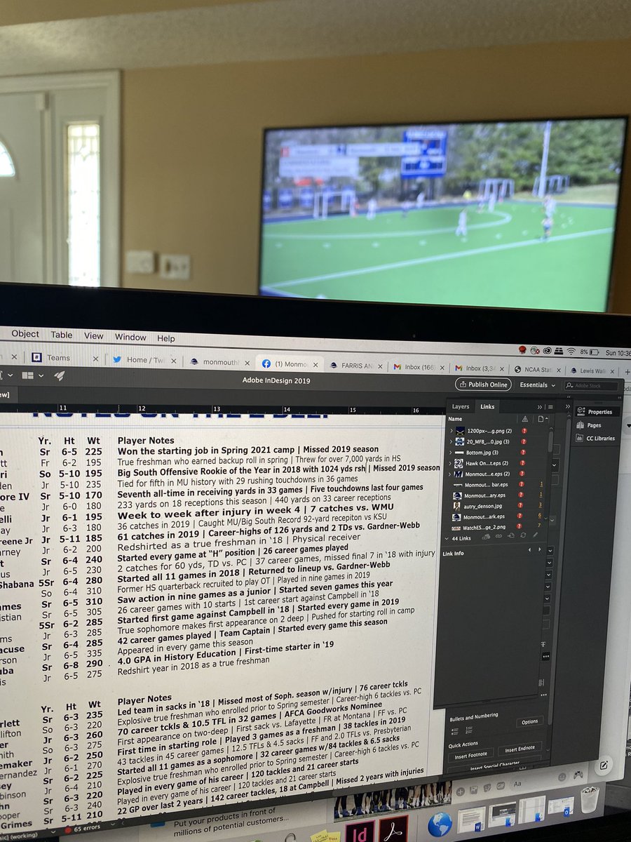 OneandOnlyGregV's tweet photo. Game notes for @MUHawksFB and the #FigSquad - what could be better https://t.co/rKcPwrSHEk