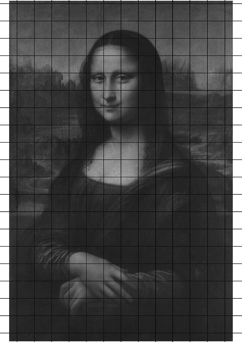 デッサンカリキュラムの教材を作っていて、画像にどうやって正確なグリッドの線を描けばいいのか、なんとか解決できた。イラレの長方形ツールで正方形を描いて、それを正確に並べただけというお手軽なもの。pdfで保存して、フォトショでjpgにして完成。