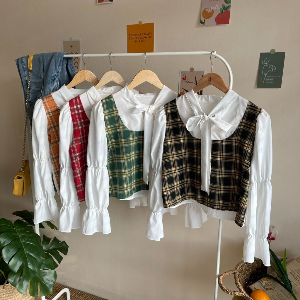 layann_clothes's tweet photo. 🎀 ~ สก๊อตโบว์คอ เสื้อแขนยาวตัดต��อผ้าลายสก๊อตเป็นทรงเสื้อกั๊ก เนื้อผ้าไหมอิตาลี่ + ผ้าคอตตอนลายสก๊อต
มีสีเหลือง,เขียว,แดง,ดำ

💗 160฿ - ส่งฟรีลงทะเบียน 💗

● ขนาด ( นิ้ว )
อก36 ยาว17 รอบแขน14 

#Layann_clothes https://t.co/Ui95LqwlDc