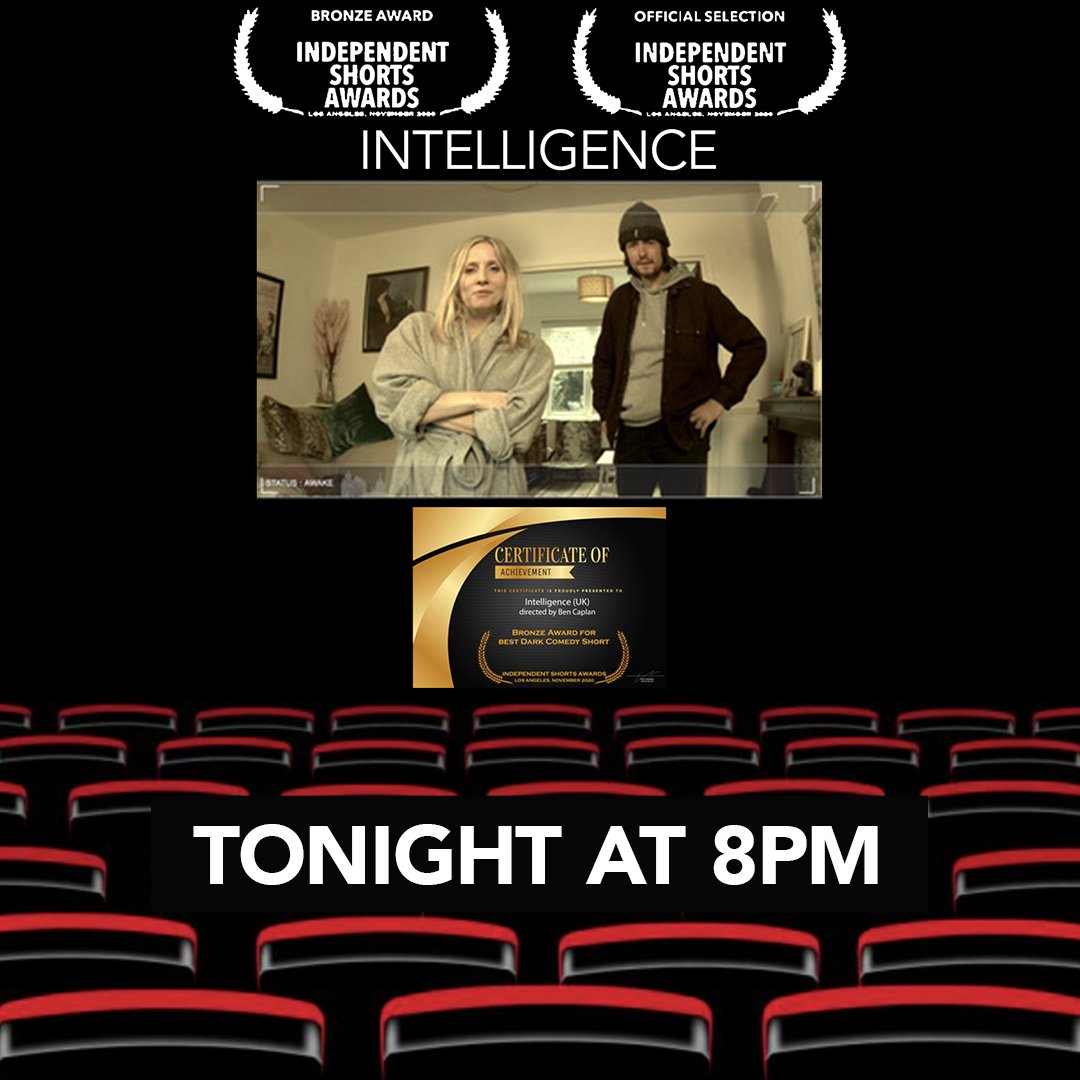 Tonight is the night! 📺

Come and join us for a screening of Intelligence AND a Q&amp;A with the film's director <a href="/BenCaplan2/">Ben Caplan</a> and cast members!🥤🍿

📆 Thursday 25th March | 8pm
👉 Watch on Facebook Live: bit.ly/2ZC16XX
💻 Catch it on our website: bit.ly/2MWaCCx