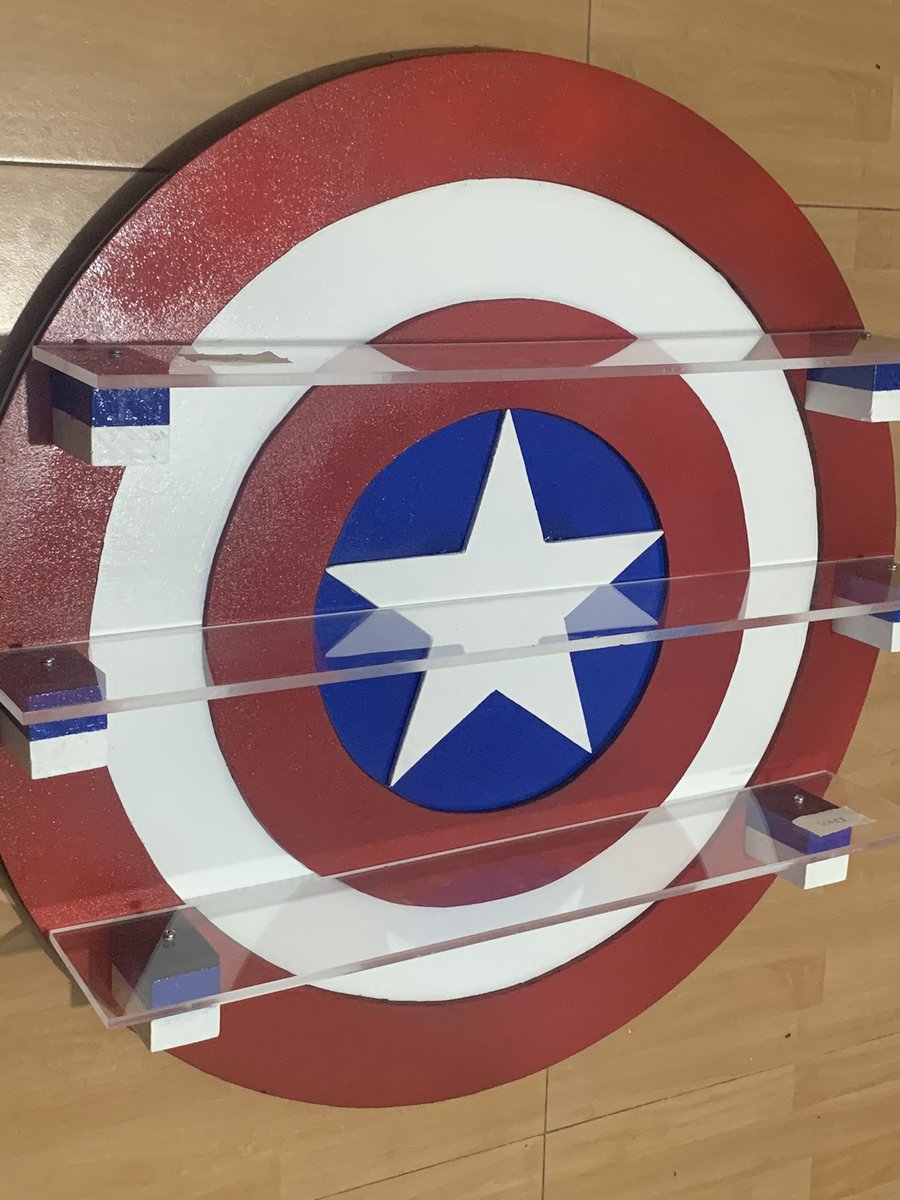 Gioometry's tweet image. DIY capt america shelf for funko pop. 💯 done

Just ordered most of the materials online, lucky it’s legit! This marks my 1st project with diversed materials - rubber, acrylic glass &amp;amp; wood so finding the right tools &amp;amp; materials to combine them is a challenge. Skillz unlocked! 💪🏼