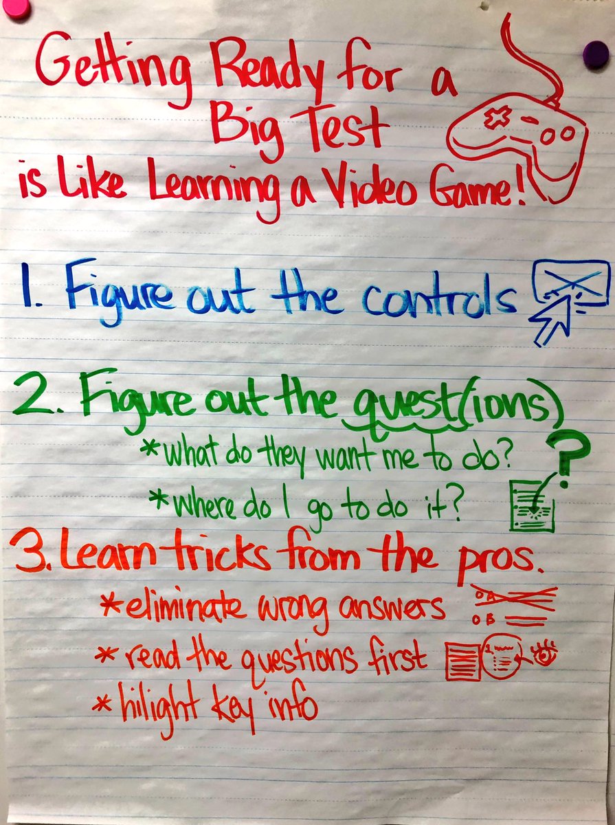 teacher2teacher's tweet photo. Here's one way T @1book1penblog gets her Ss ready to "level up" when assessments come around! #TeacherTwitter https://t.co/Io1BDP8Q9Q