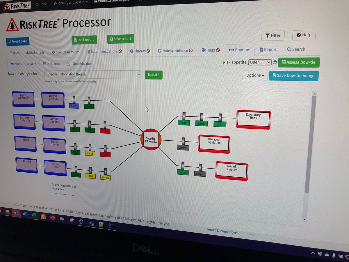 Latest version of RiskTree is now live. Quantitative risk analysis of some or all of your risks is now added, and it's linked to improved bow-tie analysis. Assess your risks - build a bow-tie - analyse in detail. Only with RiskTree. risktree.2t-security.co.uk