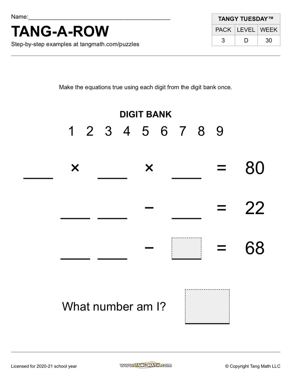 gregtangmath's tweet photo. Happy Sunday and 2nd day of SPRING! Here's a super fun problem to accompany your A.M. coffee. What's the best part? Finding the answer? Or being able to articulate clearly &amp; concisely why every digit HAS to go where it goes? No guessing, just pure reasoning &amp; logical thinking! https://t.co/bybCeFBDg7