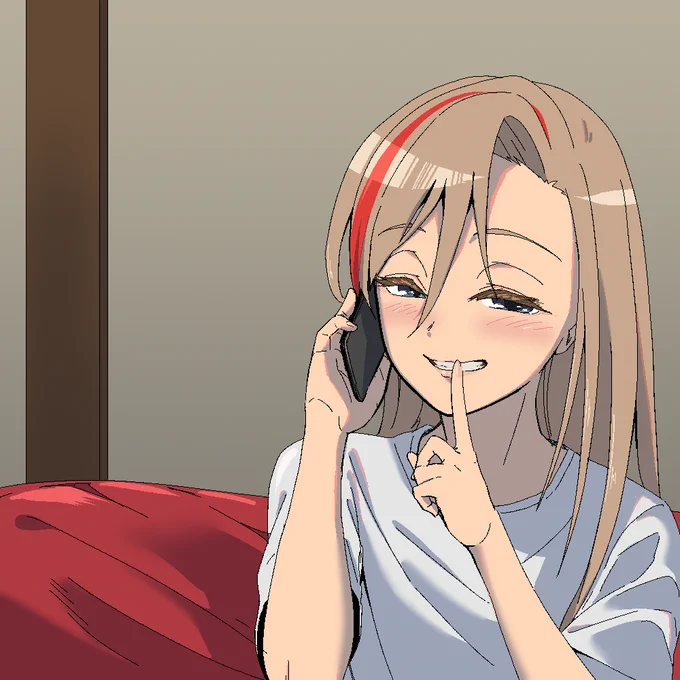 「……しぃー」
#なつめぇ画 