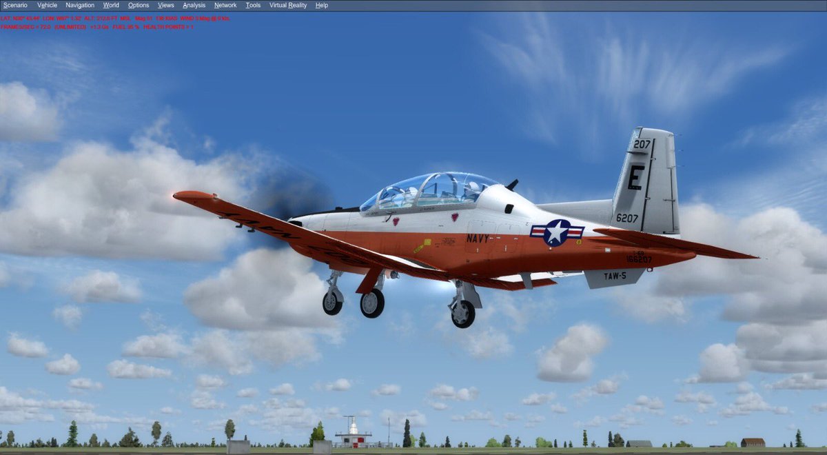 NovenaVirtual's tweet photo. Hoy hemos tenido fase de Escuela de Vuelo. Nuestras nuevas incorporaciones @ibeca73 @phelipOulos están destinados en #KNSE iniciando sus prácticas en el T-6B. https://t.co/SjunKOYRlW