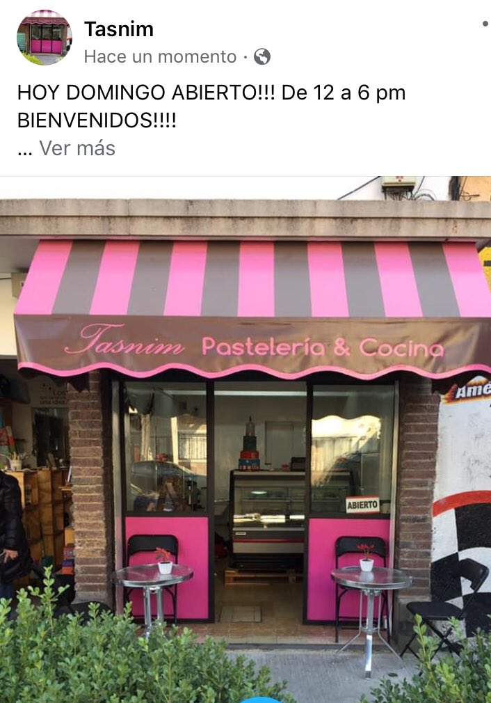 Tasnim42Tasnim's tweet photo. HOY DOMINGO ABIERTO!!! De 12 a 6 pm BIENVENIDOS!!!!
#halal #cdmx #mexico #narvarte #vertiznarvarte #lebanon #comidahalal #mexicohalal #cakes #pasteles #quiche #cupcakes #mediooriente #orientemedio #libano #galletasavuarela #pastelesdecorados #Panques #bienvenidos https://t.co/J4BiUsF9dm