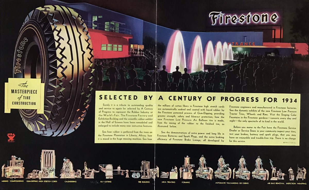 ClassicCar_Ads's tweet photo. Firestone at the Century of Progress 1934.

#firestone #tires @FirestoneTires #CenturyOfProgress #classiccarads #classiccars #oldcars #antiquecar #vintageadvertising #illustrationart #vintage #retro #petroliana #automobilia #vintageads #ads #oldads https://t.co/ERTcAdxASv