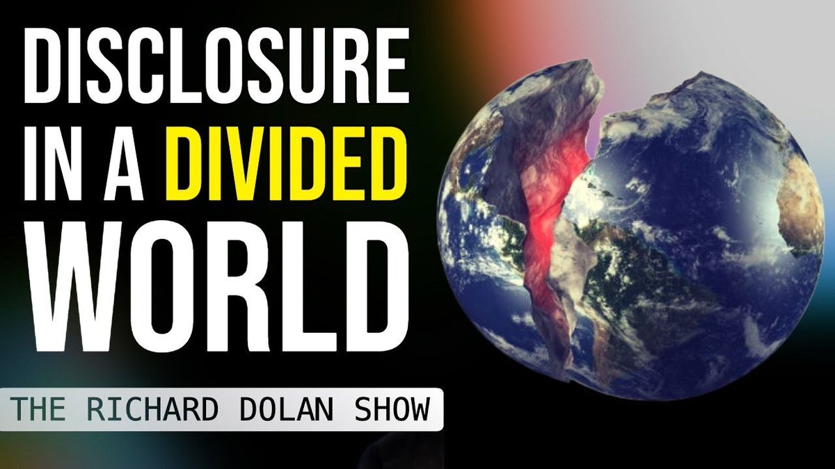 I_D_Official's tweet image. Disclosure in a Divided World | The Richard Dolan Show 
📺 bit.ly/3s12GPW

In a world ripping apart at the seams, what can we say about the possibility and result of a potential end to #UFO secrecy?