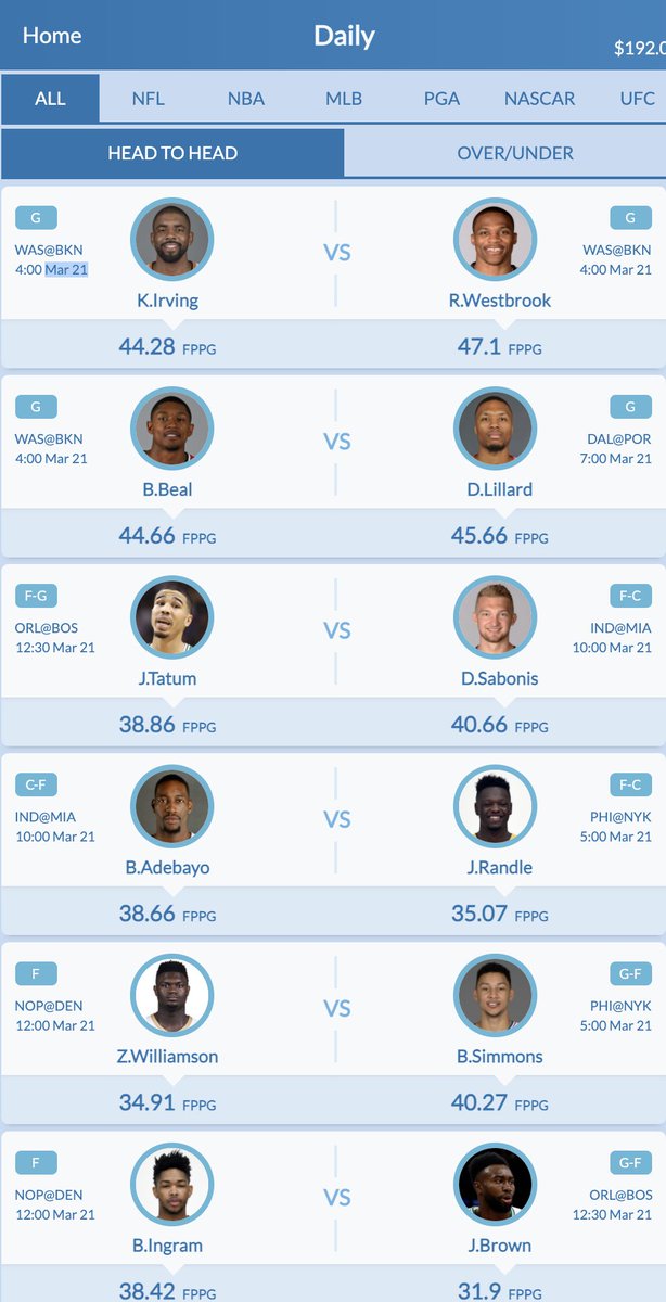 QuickPicksNow's tweet photo. We know #MarchMadness is back but there is a full slate of NBA today at https://t.co/2Khu1qr1HF! 

Games all day, matchups all day long! 

#DFS #NBA https://t.co/sAej8cTVZY
