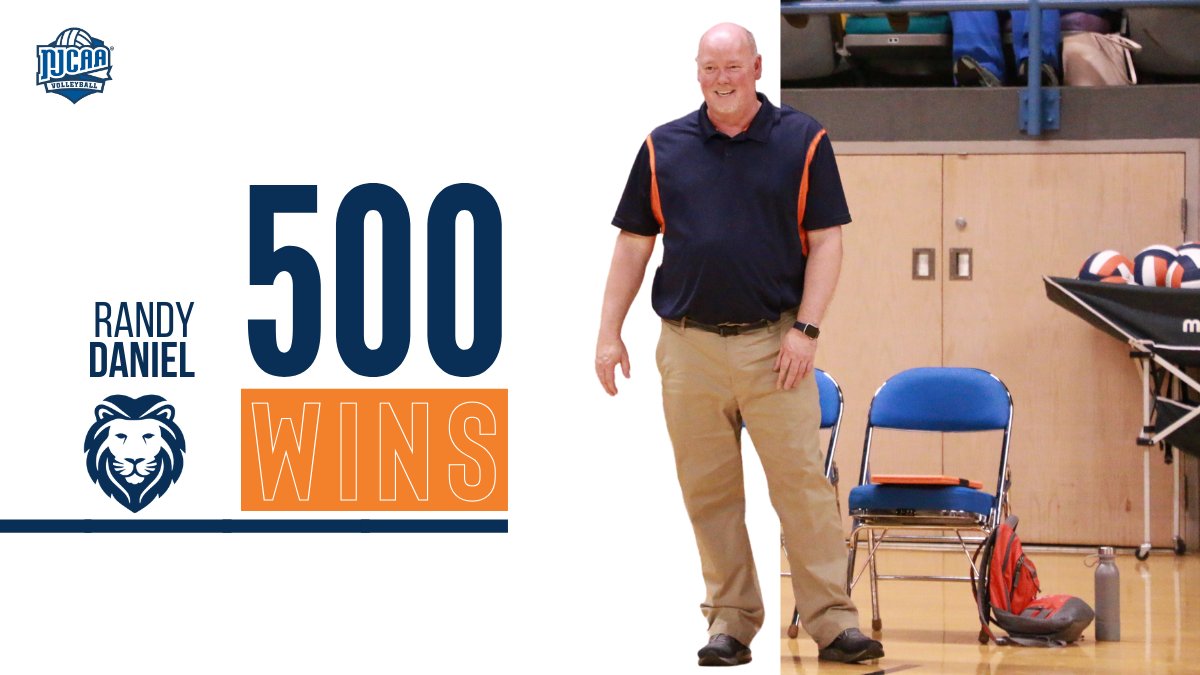 NJCAAVolleyball's tweet photo. 5⃣0⃣0⃣

Wallace State head coach Randy Daniel secured his 500th career win on Saturday, leading the No. 17 Lions to a 25-0 record so far this season.

#NJCAAVB https://t.co/8ipCjA2xuJ