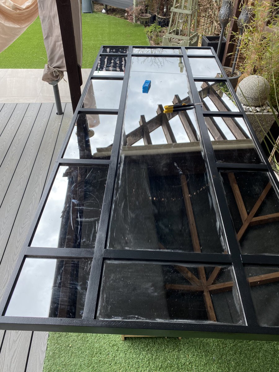 mrpict's tweet photo. Another project done. #windowmirror #ikeamirrorhack #mdf #paintitblack https://t.co/TCYxhknQCk