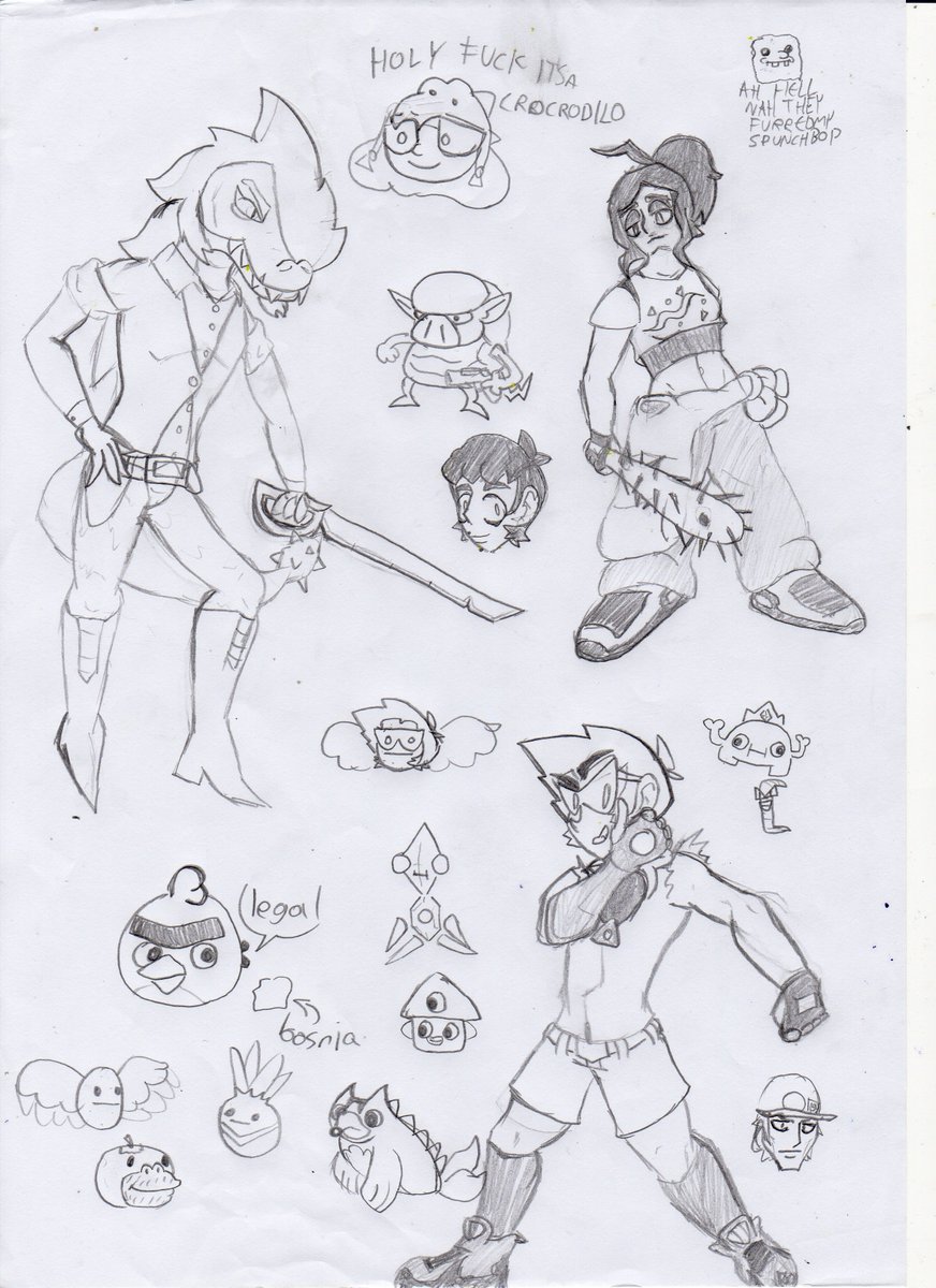 escancoranco's tweet photo. dibus de esta semana pero con #'s (1/2) #drawpile #sketch #sketches #drawings #drawing #oc #art #ocart #courtneywithagun #hamburgario #baslonelguepardodelaterceraimagenesdearrobagoldmaster #remesdearrobaremseii #dromedario #emoisdead #ginaisoverparty #patatavoladora #alienmo #bob https://t.co/vMstFEca5i