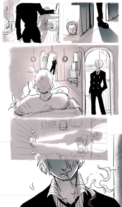 (comic WIP-1)
*sketch

#ゾロサン 
#zosan 